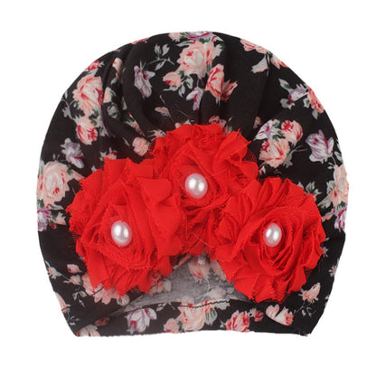 Baby Soft Printed Children's Hat Sunflower  Pullover Hat