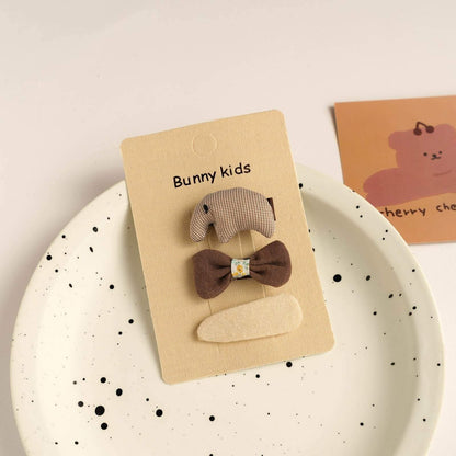 Flower Bear Bow Children's Hairpin