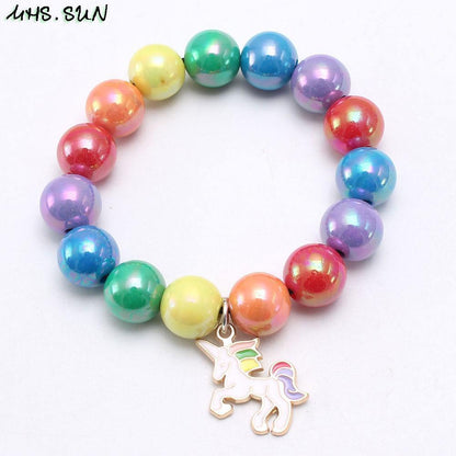 Rainbow Beaded Bracelet for Children