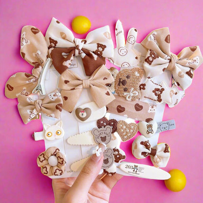 Children's Fabric Bow Hairpin