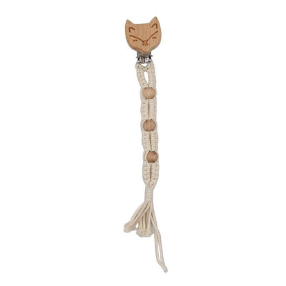 Beech Hand-woven Rope Pacifier Clip Anti-drop Chain