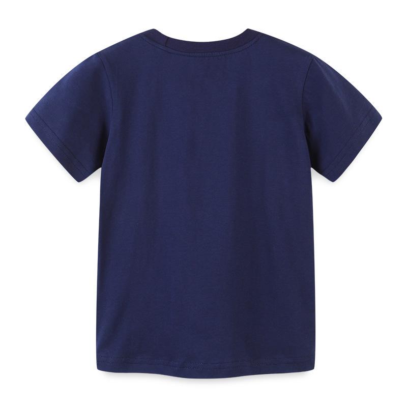 Children's knitted cotton cartoon printed T-shirt