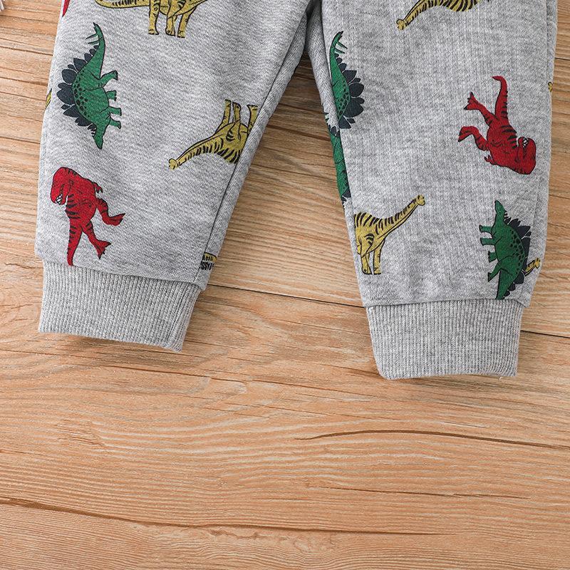 Children's Spring and Autumn Long Sleeve Hat Wear Pants Set