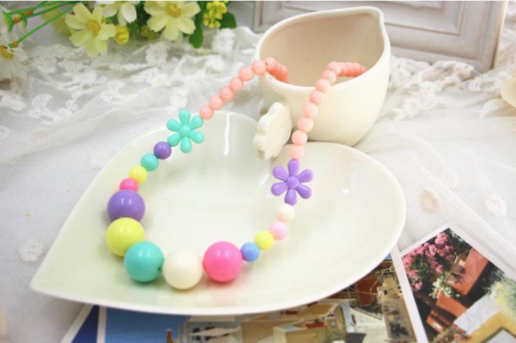 Children's Necklace Colorful Princess Acrylic Necklace