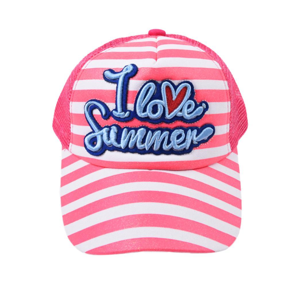 Children's Embroidered Letter Baseball Cap Sunshade Net Hat