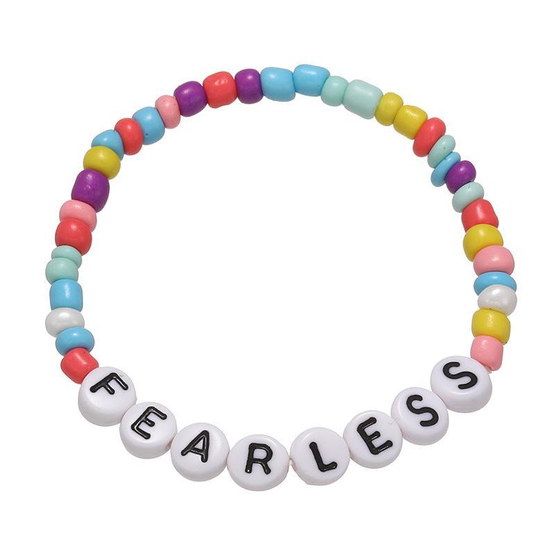 Hand-made Letter Encouraging Word Children's Bead Bracelet