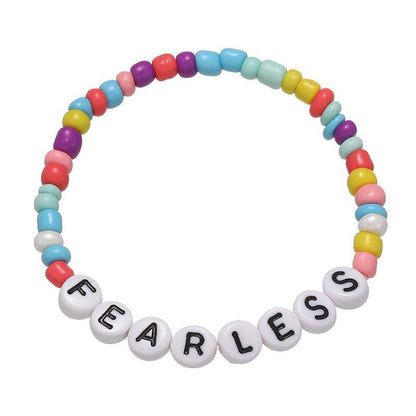 Hand-made Letter Encouraging Word Children's Bead Bracelet