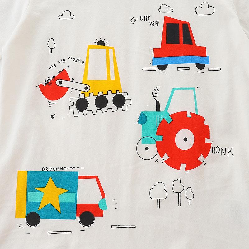 Knitted cotton cartoon round neck baby Tees