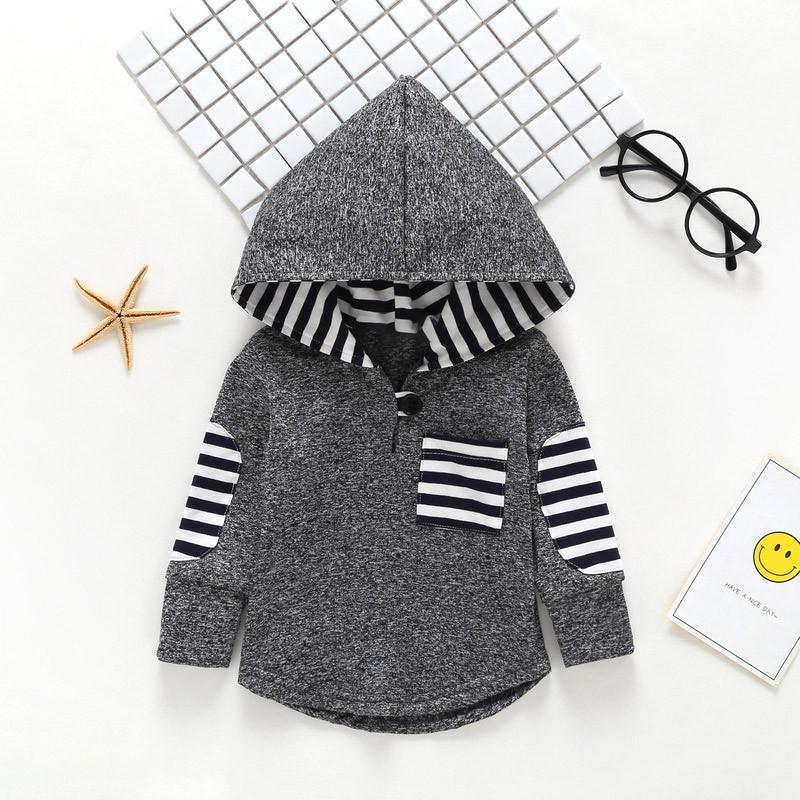 Kids Top Plaid Colorblock Hoodie