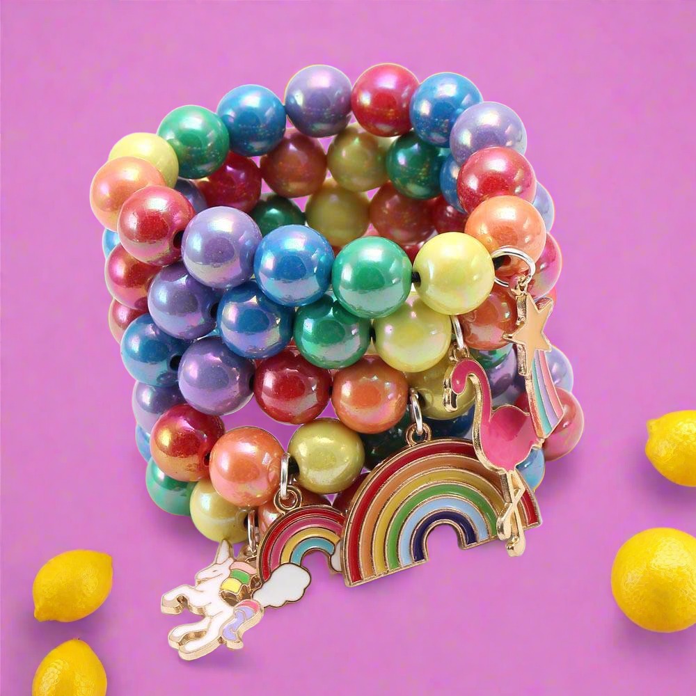 Rainbow Beaded Bracelet for Children