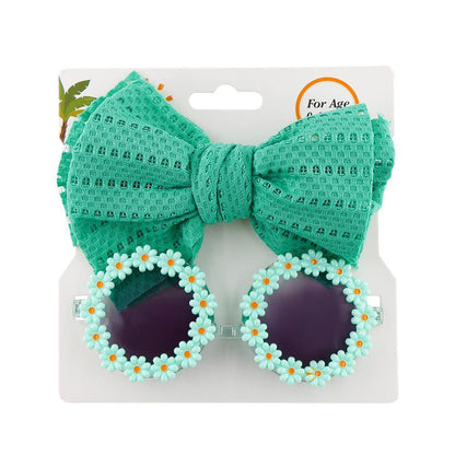 Children's Sunflower Sunglasses Headband Set