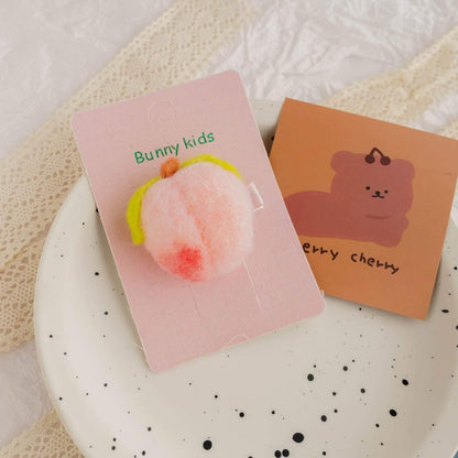 Children's Felt Triangle Strawberry Hairpin