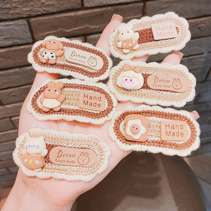 Curry Cute Knit Hairpin Bow