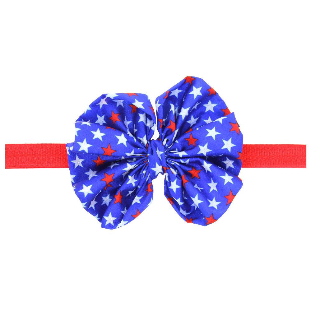 Baby Fourth of July Star Pattern Bow Headband