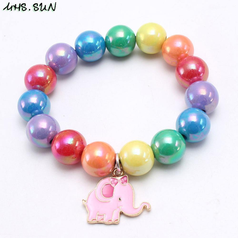 Rainbow Beaded Bracelet for Children