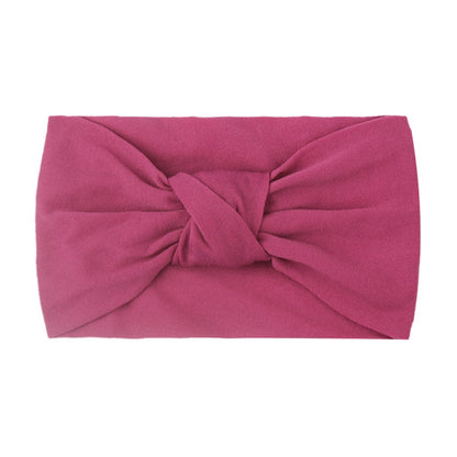 Children's Headwear Baby Solid Nylon Brimmed Hair Band Baby