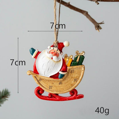 Resin Pendant Christmas Tree Decorative Ornaments