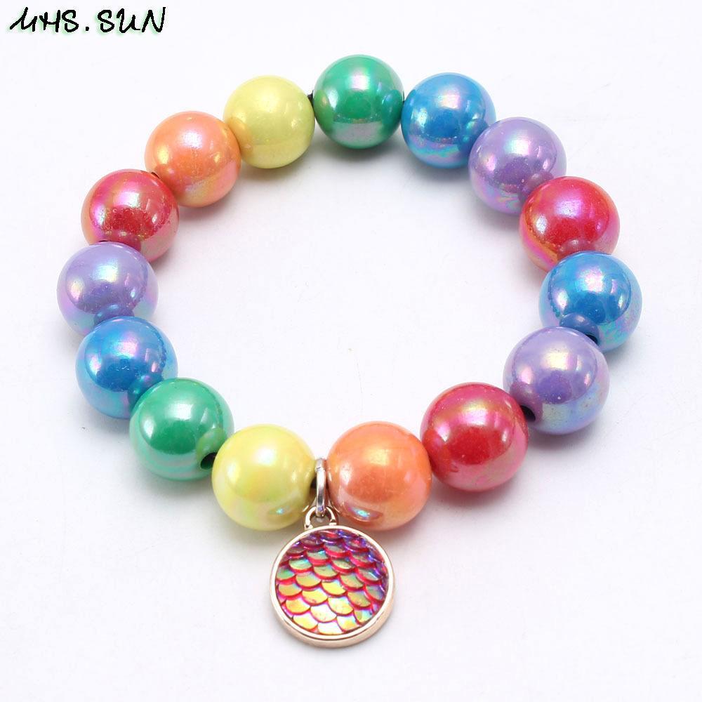 Rainbow Beaded Bracelet for Children