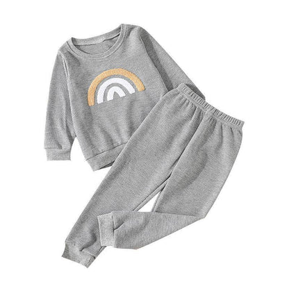 Children's Long Sleeve Jacket Pants Pullover Wear Two-Piece Set