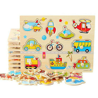 Children's Wooden Animal Letter Stereo Puzzle Toy