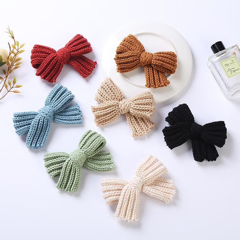 Children's Wool Bow Hairpin