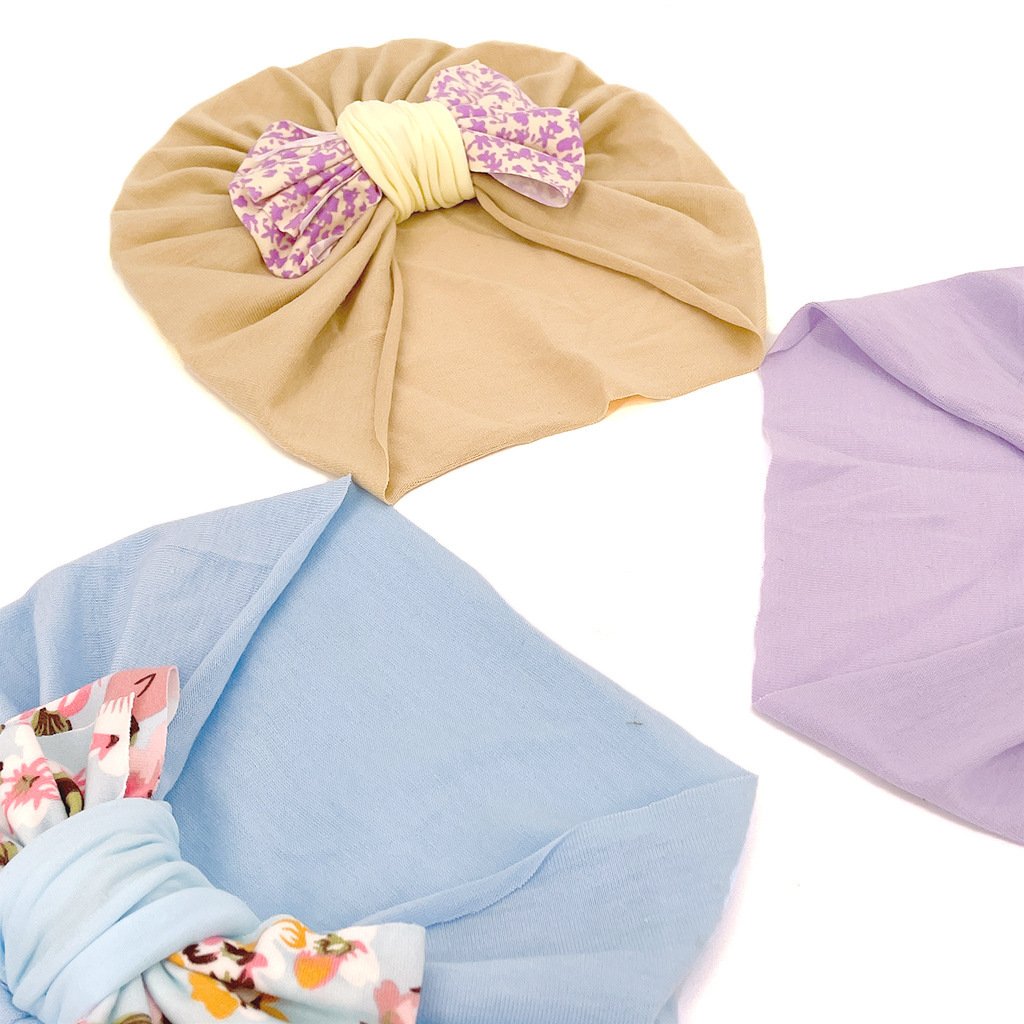 Cute Printed Bow Hat Children's Comfortable Warm Baby Hats