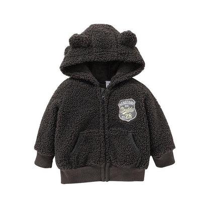 Baby Cartoon Hooded Zipper Shirt