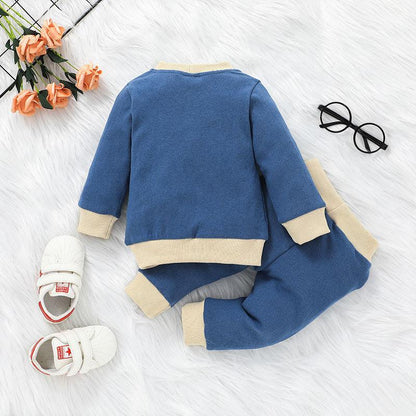 Children's Pullover Long Sleeve Pants Two-Piece Set