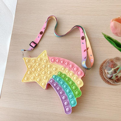 Children's Toy Bag Rainbow Star Diagonal Coin Purse
