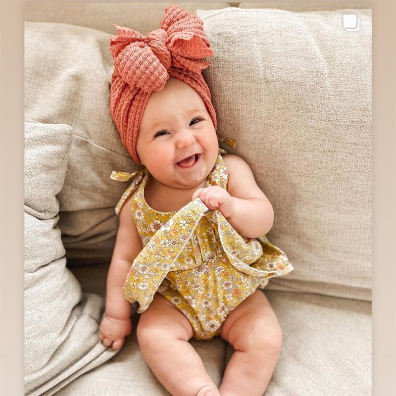 Children's Knitted Oversized Bow Baby Hat