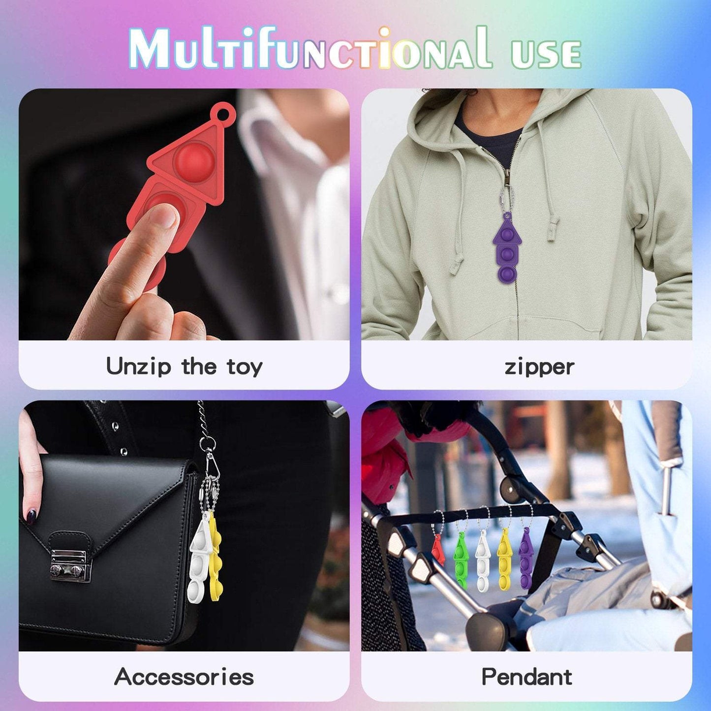 Keychain Bubble Decompression Ball Toy