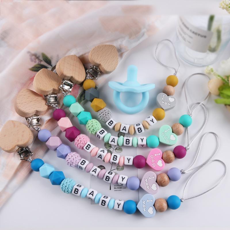 Heart-shaped Pacifier Clip | Teether Toy Anti-drop Chain