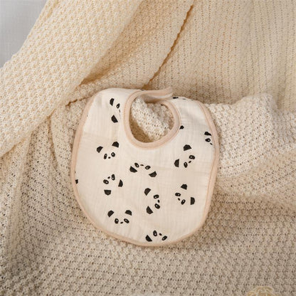 Baby Unisex Rainbow Love heart Polka dots Print Baby Bibs