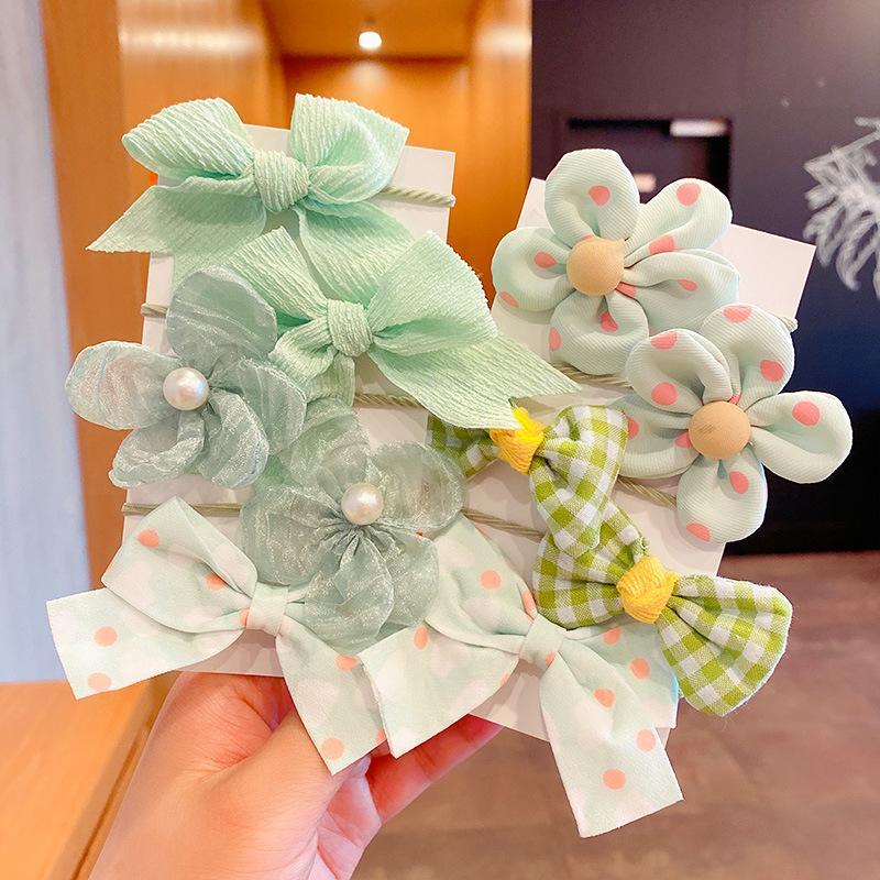 Children's Hair Ring Mesh Bow Set Head Flower