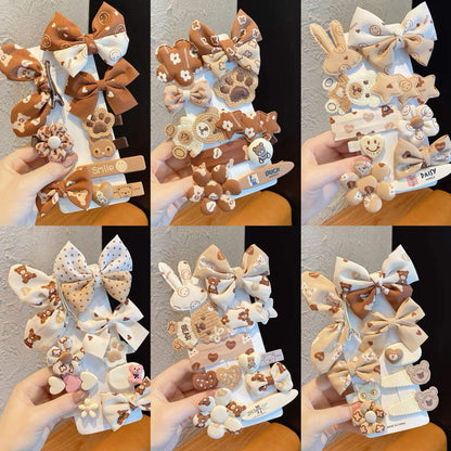 Children's Fabric Bow Hairpin