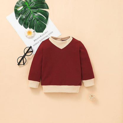 Children's Pullover Long Sleeve Pants Two-Piece Set