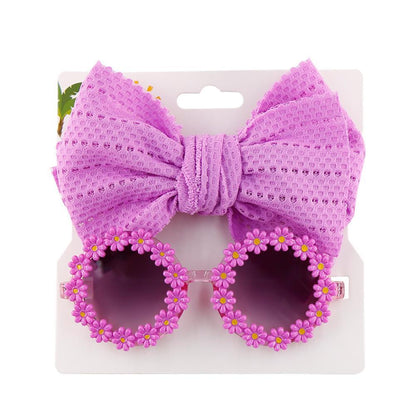 Children's Sunflower Sunglasses Headband Set