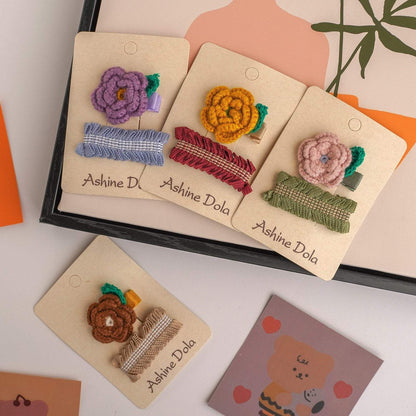 Children's Plush Flower Hairpin