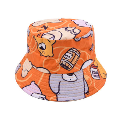 Children's Cartoon Printed Fisherman's Hat