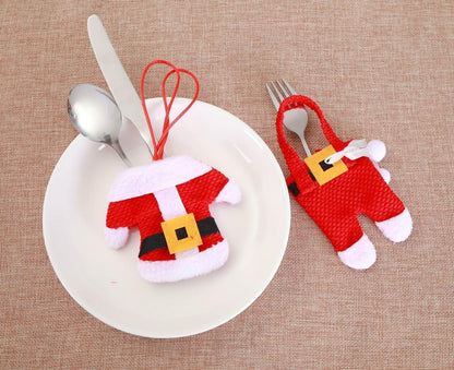 Christmas Desktop Decoration Clothing StyleTableware Cover