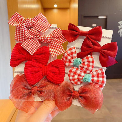 Children's Hair Ring Mesh Bow Set Head Flower