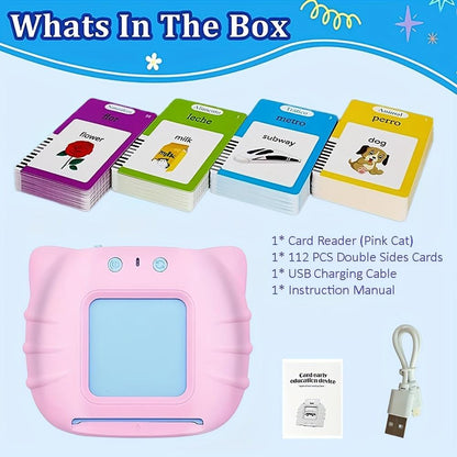 Spanish Talking Flash Cards, 224 Sight Words Bilingual English Spanish Flash Cards For Kids, Spanish Learning Toy For Kids, Spanish Toy For Preschoolers