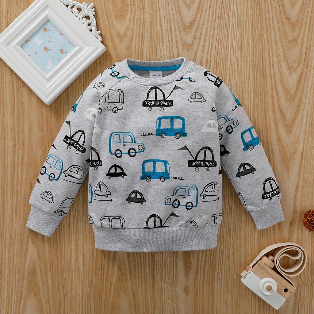 Children's Wear Turtleneck Printed Long Sleeve Tee