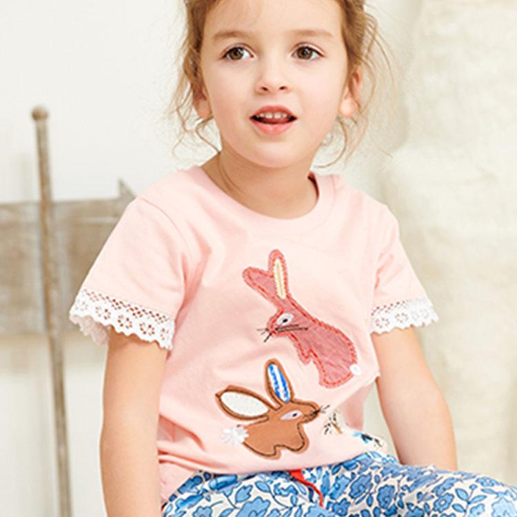 Girls' short sleeved T-shirt for children