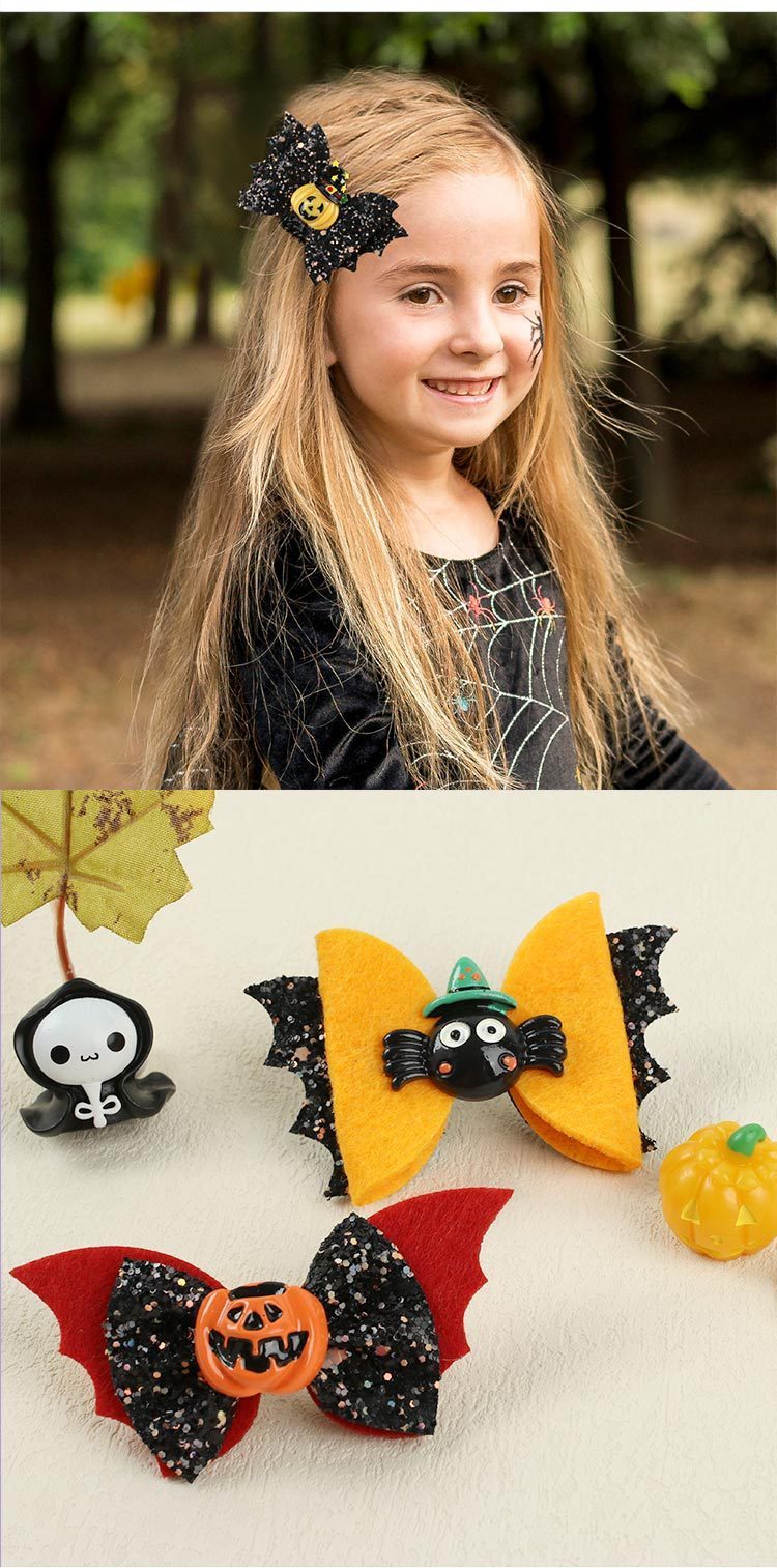 Halloween Bat Wings Children's Hairpin Bow Hair Accessories