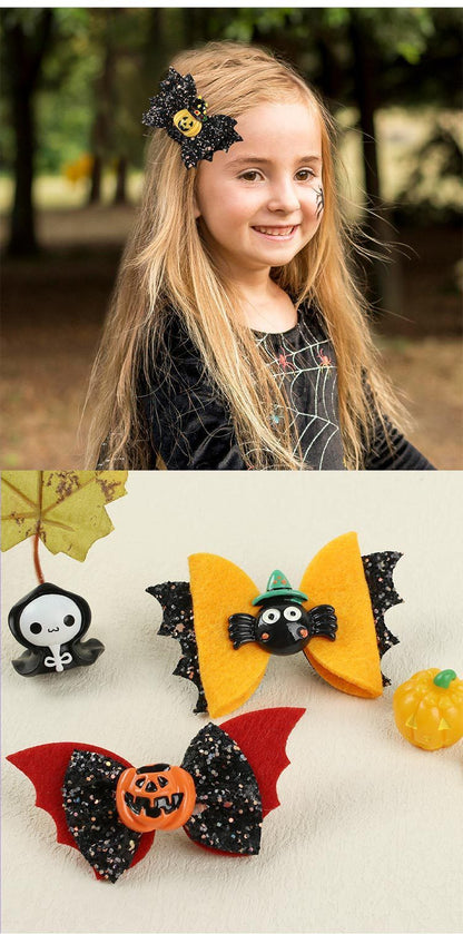 Halloween Bat Wings Children's Hairpin Bow Hair Accessories