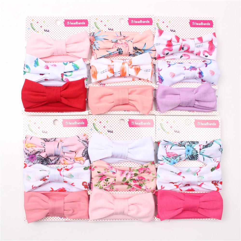 Baby Hair Band Three-piece Printed Headband Children's Bow