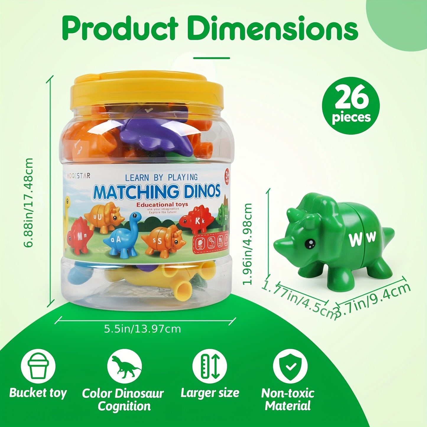 Matching Letters Fine Motor Toy Double-Sided