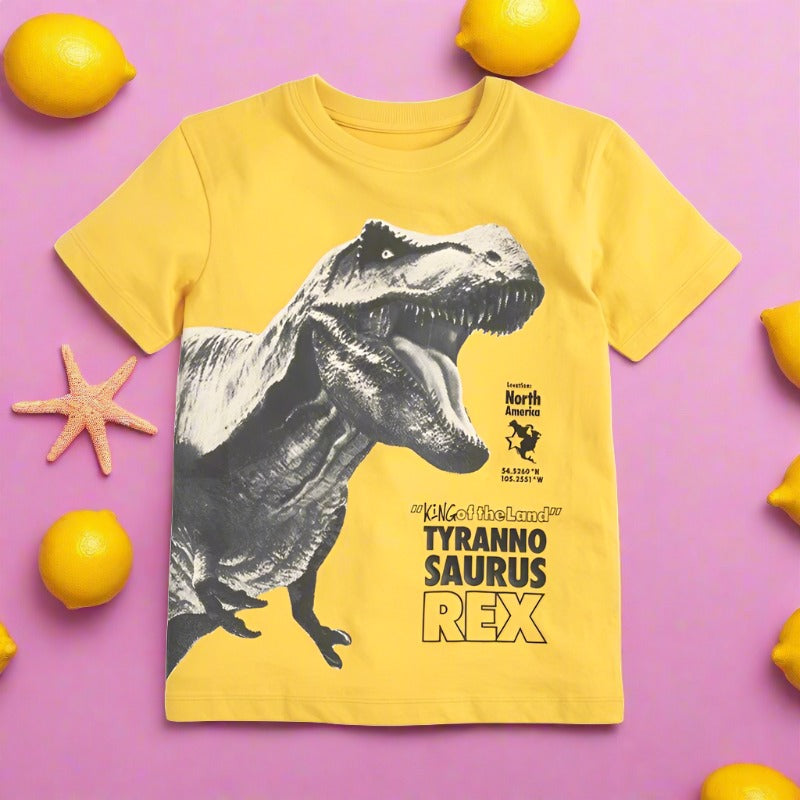 Cotton Round Neck Short Sleeve Children's T-shirt