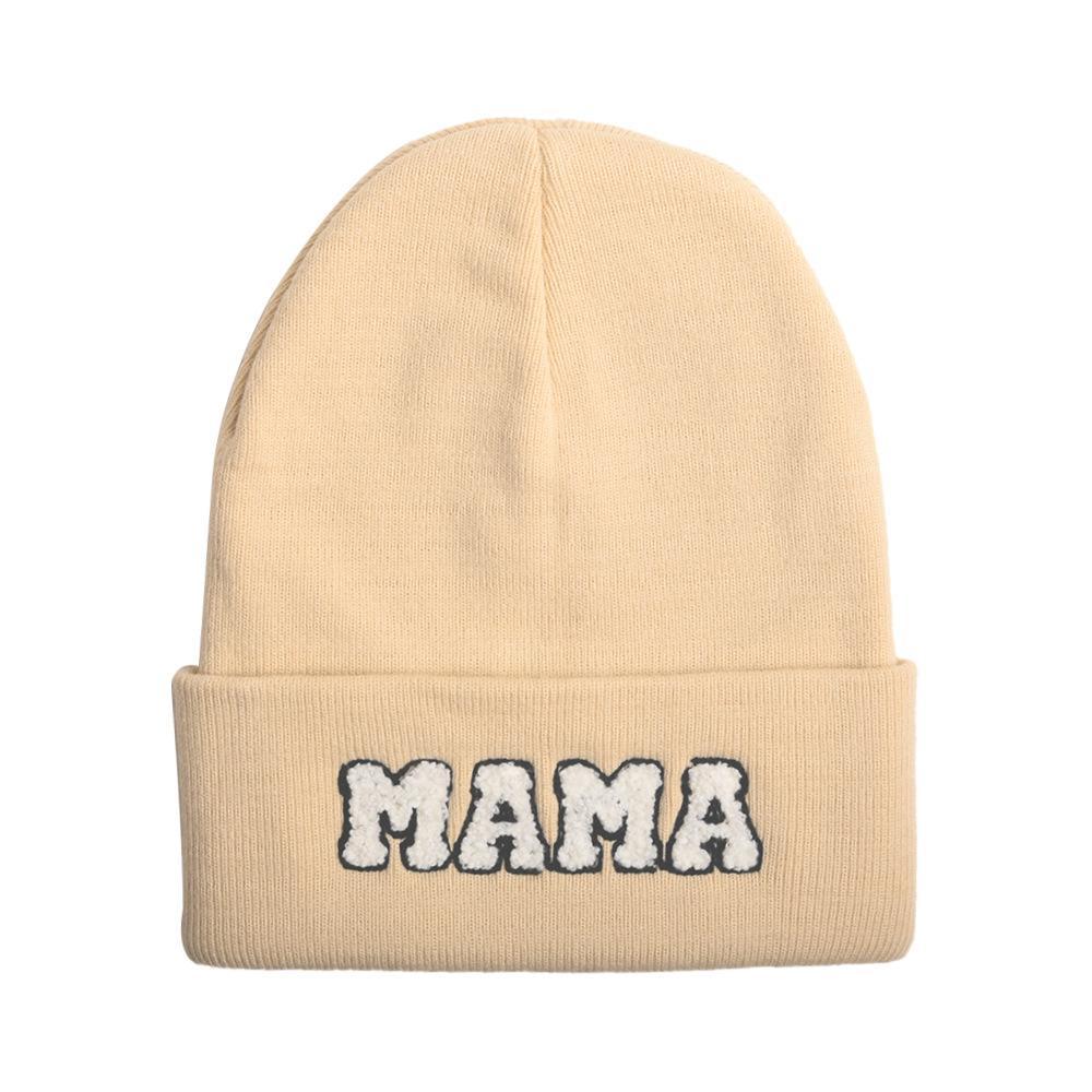 Children's MINI Letter Solid Color Warm Knitted Hat